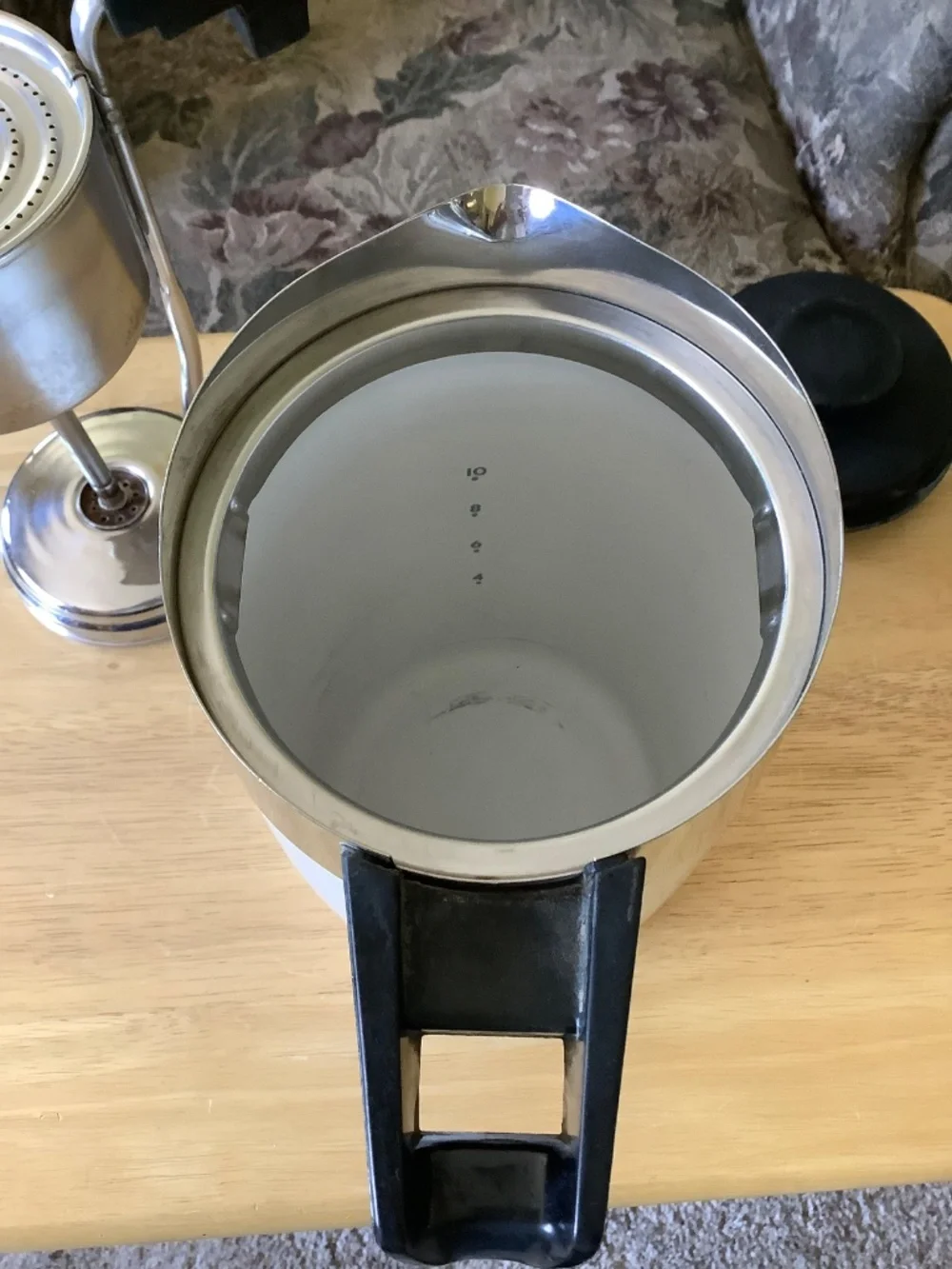 Corning Ware Blue Cornflower 10-Cup COFFEE POT Percolator E-1210 NO CORD